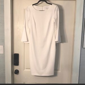 Calvin Klein White Bell Sleeve Dress